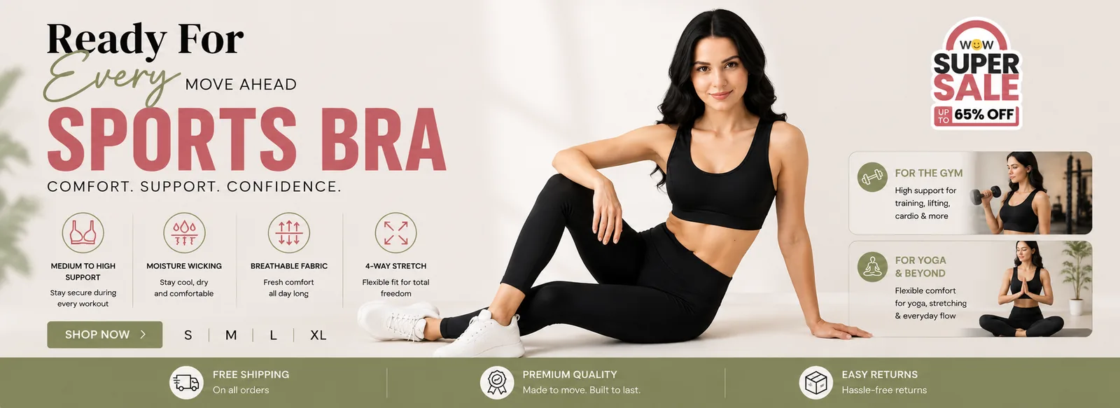 Ready For Every Move Ahead — Sports Bra